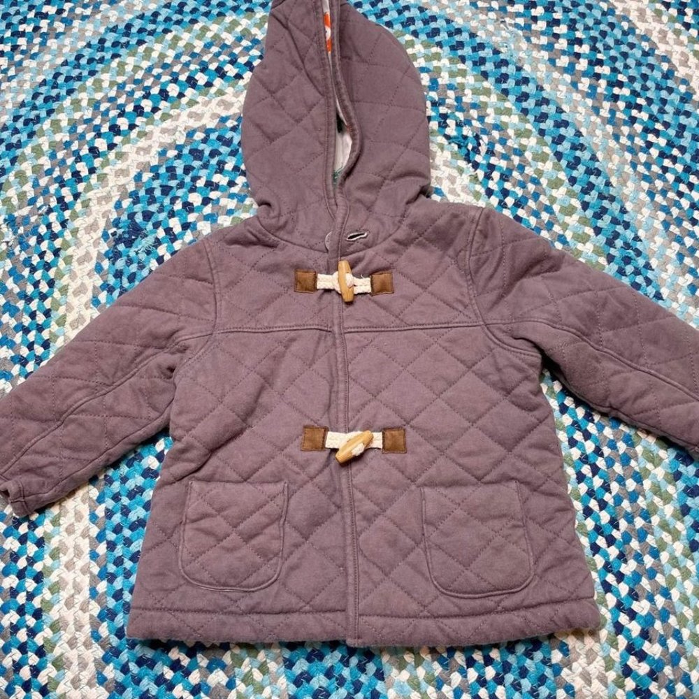 Boden Purple Quilted Kids Jacket